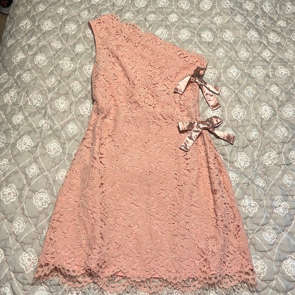 GORGEOUS blush pink Red Dress mini dress